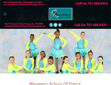 Tablet Screenshot of maureensschoolofdance.com